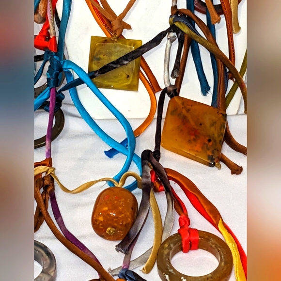 Silvia Tcherassi Rare Gemstone Couture Artisan Modern Art Necklace Avant Garde - Picture 13 of 16